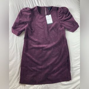 Purple corduroy  dress with short button sleeves! New with tags!!! POCKETS!!!!!!